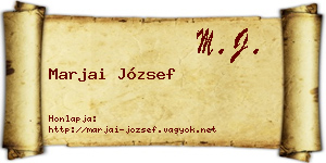 Marjai József névjegykártya