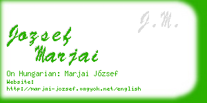 jozsef marjai business card